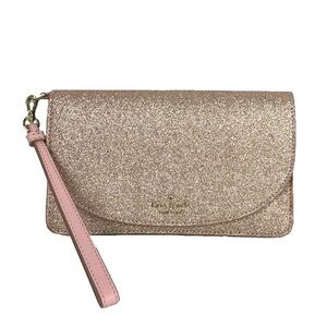 Kate Spade Rose Gold Glitter Wristlet
